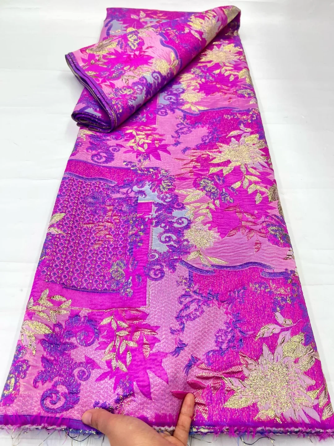 lace-5-yards-african-brocade-lace-fabrics-nigerian-2026-high-quality-french-gild-jacquard-lace-for-sewing-party-dresses