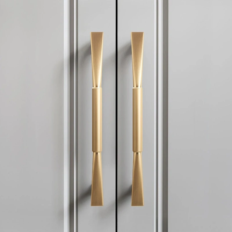 New Bow Shaped Wardrobe Door Handle Creative Cabinet Door Handle Light Luxury Gold European T Shaped Drawer Handle