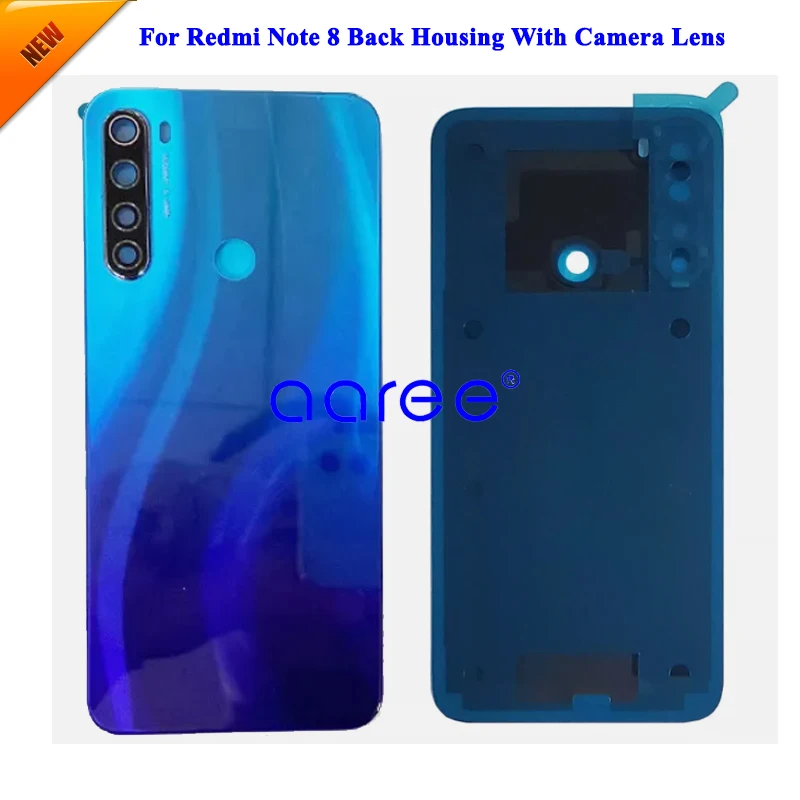 Grade AAA Back Cover Housing with Camera Lens For xiaomi Remi Note 8 Back Housing Back Cover Door with Adhesive