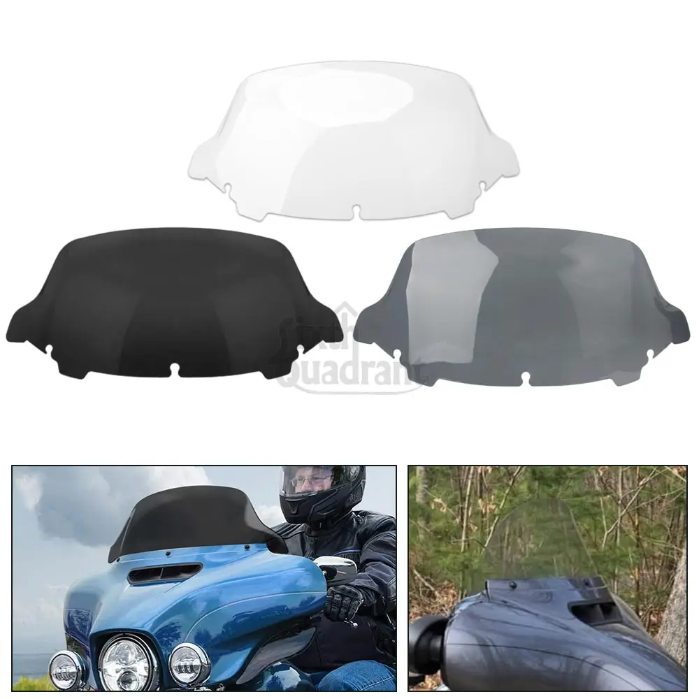 

10.5" Fairing Windscreen Wind Deflector Windshield for Harley Touring Electra Street Glide Tri Glide 2014-later Motorcycle