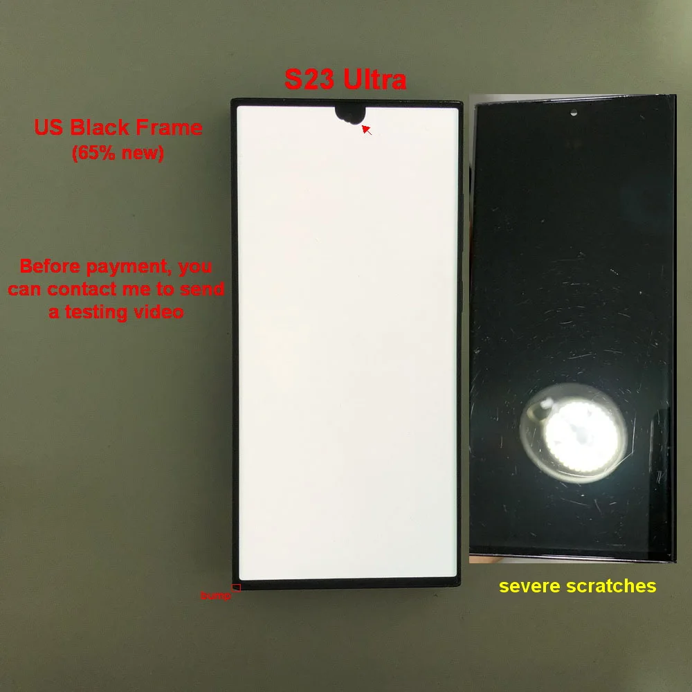 Met gebreken Amoled Voor Samsung Galaxy S23 Ultra 5G Lcd S918B S918B/DS Display Touch Screen Digitizer montage 100% testen