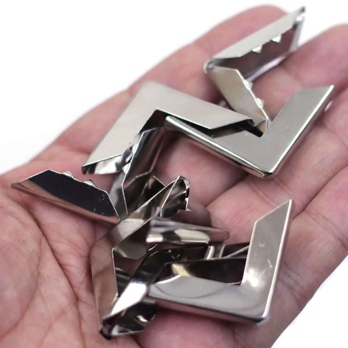 20PCS Book Corner Edge Cover Guard Album Corner Silver Tone Angle Protector Cover Pad For School Scrapbook Menus Notebook Folder