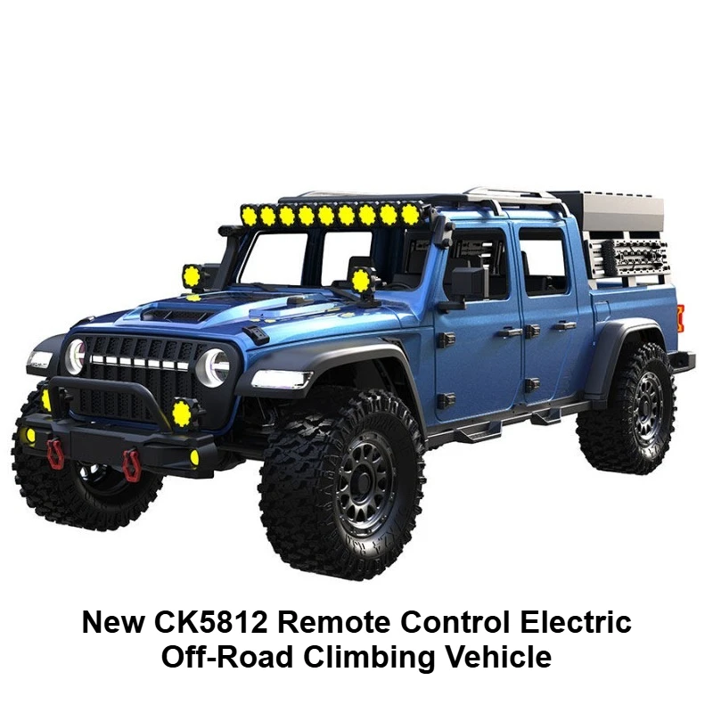 CK5812 Carro elétrico de escalada off road RC, escala de controle multicanal de alta velocidade, brinquedo colecionável para entusiastas de RC e adultos