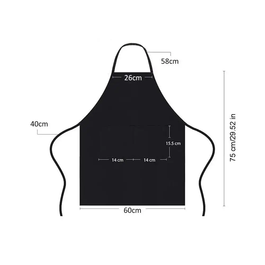 Adjustable Cooking Apron Unisex Waterproof Dust-proof Solid Color Chef Waiter Hairdresser Dirt-resistant Smock Sleeveless Apron