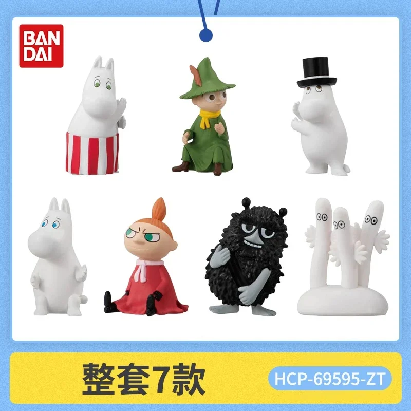 دمية ميني مولينيت الرسمية من بانداي، تمثال زخرفي للعائلة، لعبة عصرية في صندوق مفاجآت مع ملحق كابل بيانات