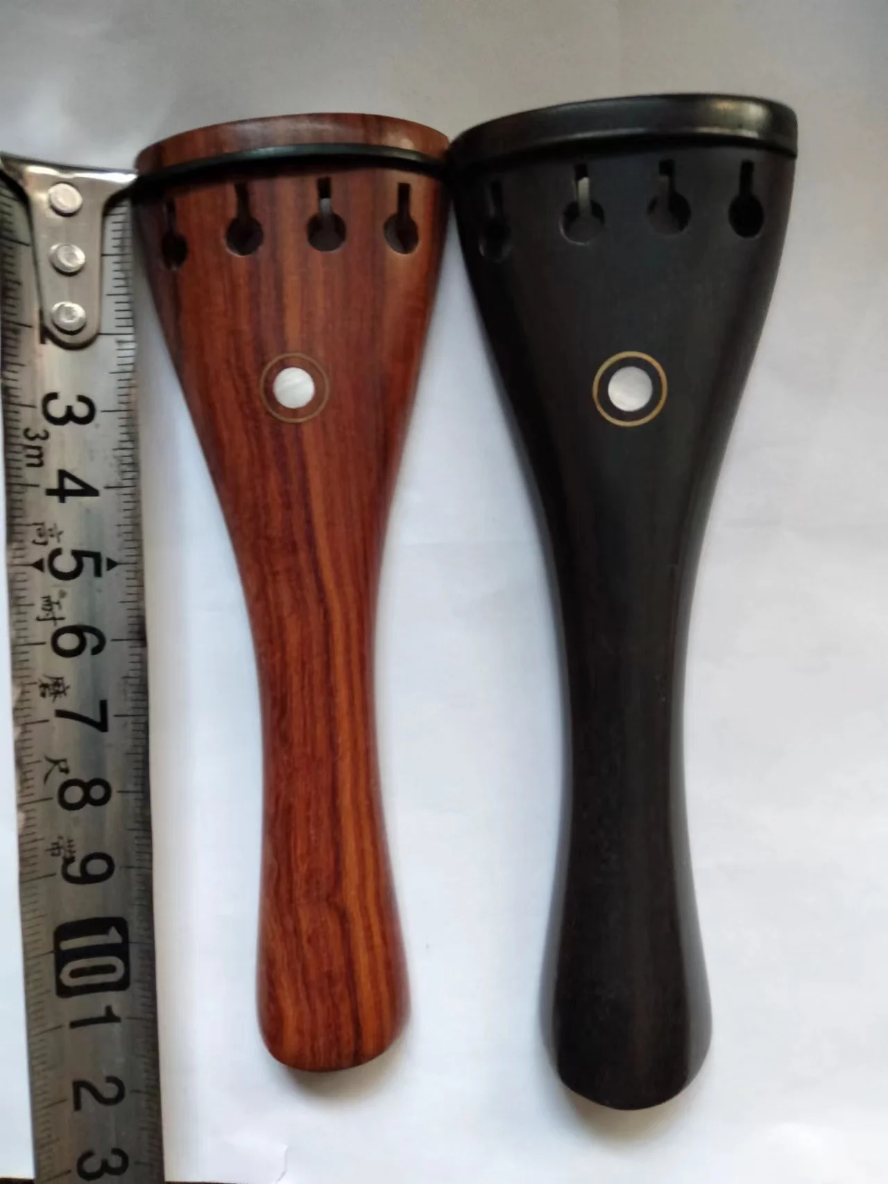 1 peça de cauda VIOLA com 1 peça de cauda de nylon em jacarandá ou ébano para 15 a 16 polegadas