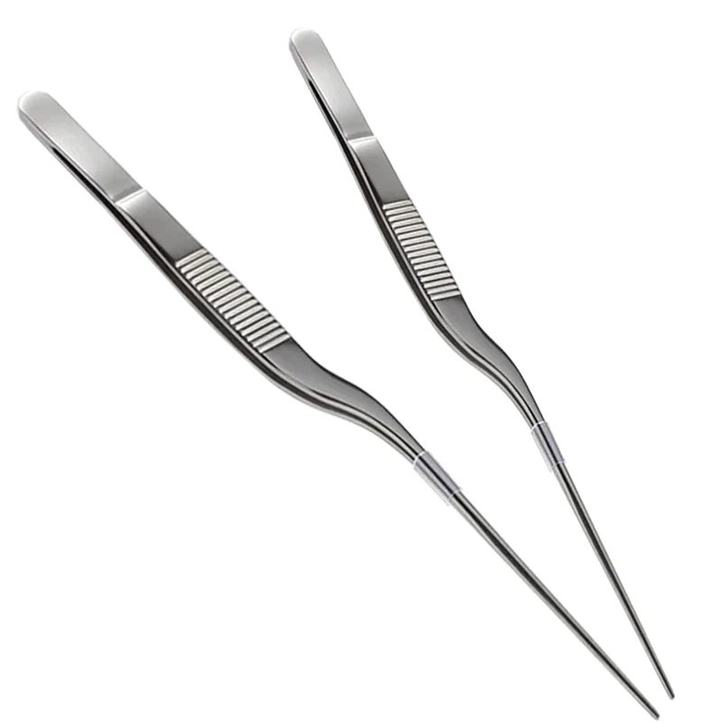 Ear Wax Earpick Medical Bayonet Forceps Angled Jewelry Clamp Clip Nasal Curved Earwax Tweezers Clip Eyelash Remover Cleaner Tool - view 4