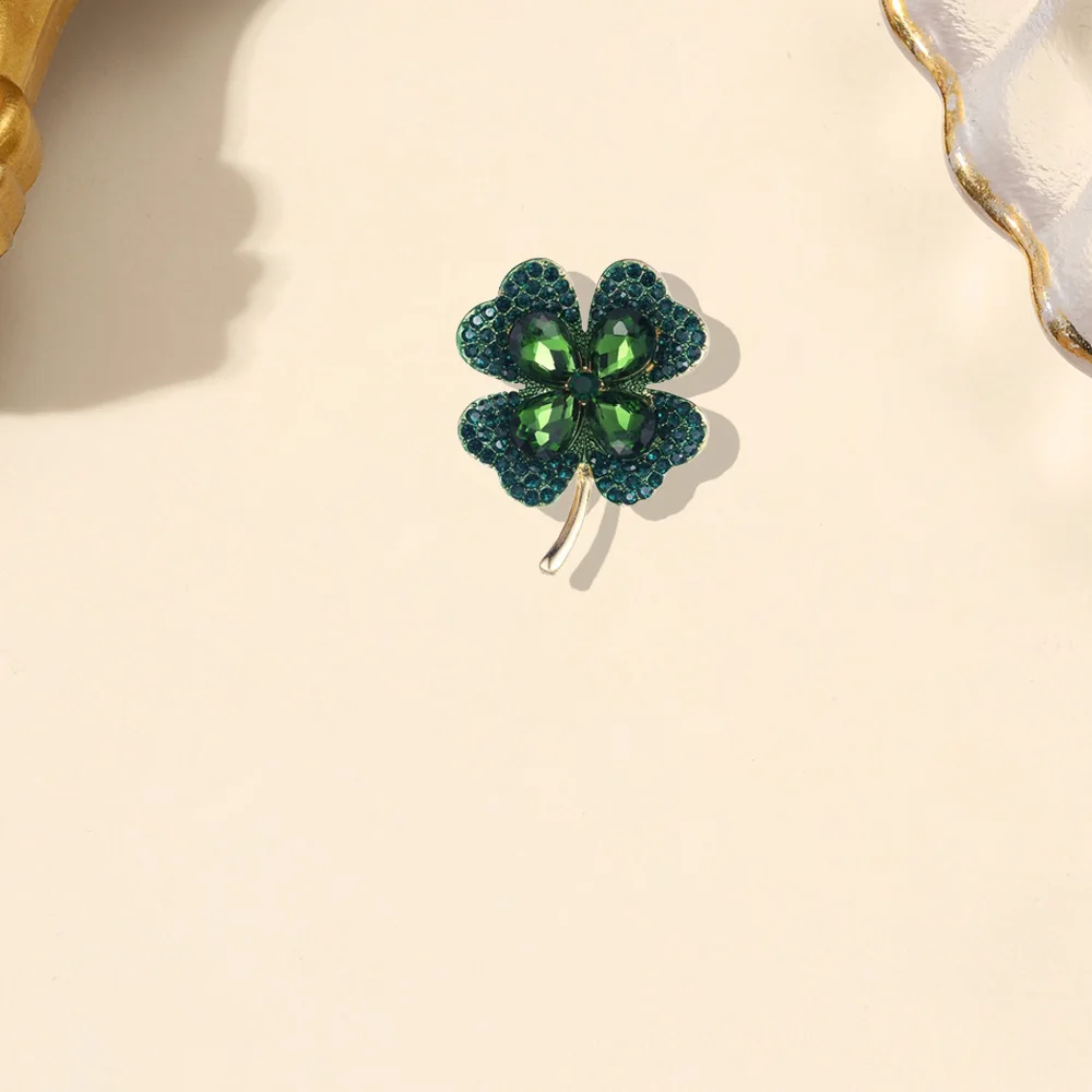 High-end Plant-shaped Brooch Unisex Diamond-encrusted Alloy Corsage Brooch High-end Clothing Backpack Scarf Accessories Brooches