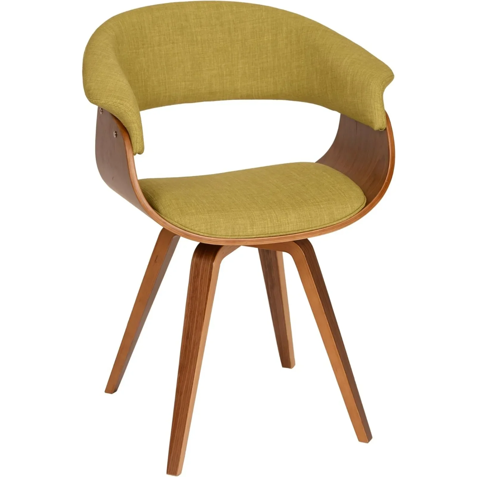 US  Summer Chair in Green Fabric and Walnut Wood Finish 31