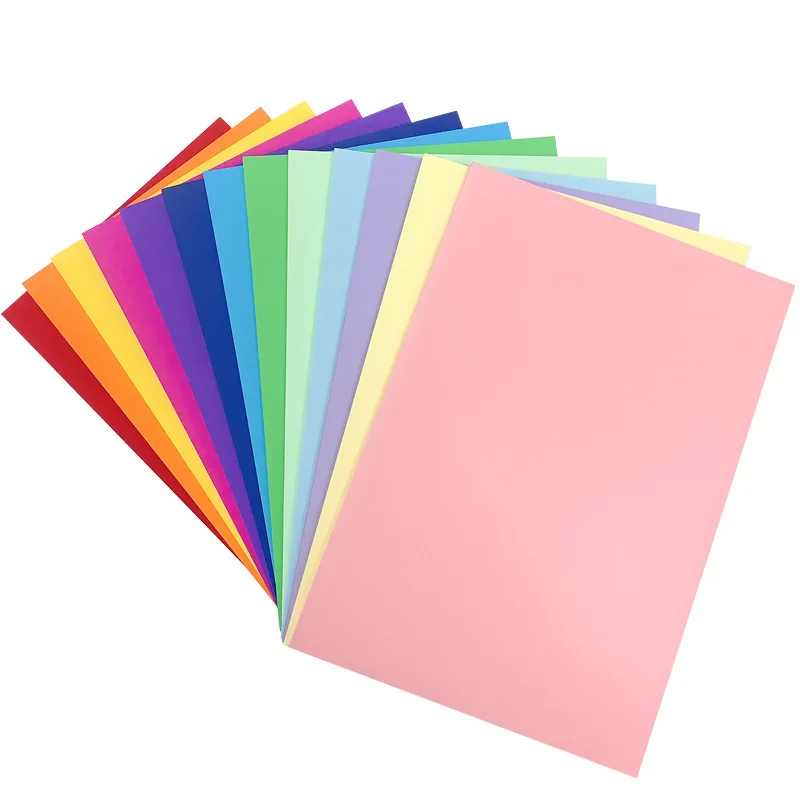 180gsm Color Hard Cardboard A4 Copy Paper Crafting Decoration Paper 10 Different Colors for DIY Art Craft Kraft Paper