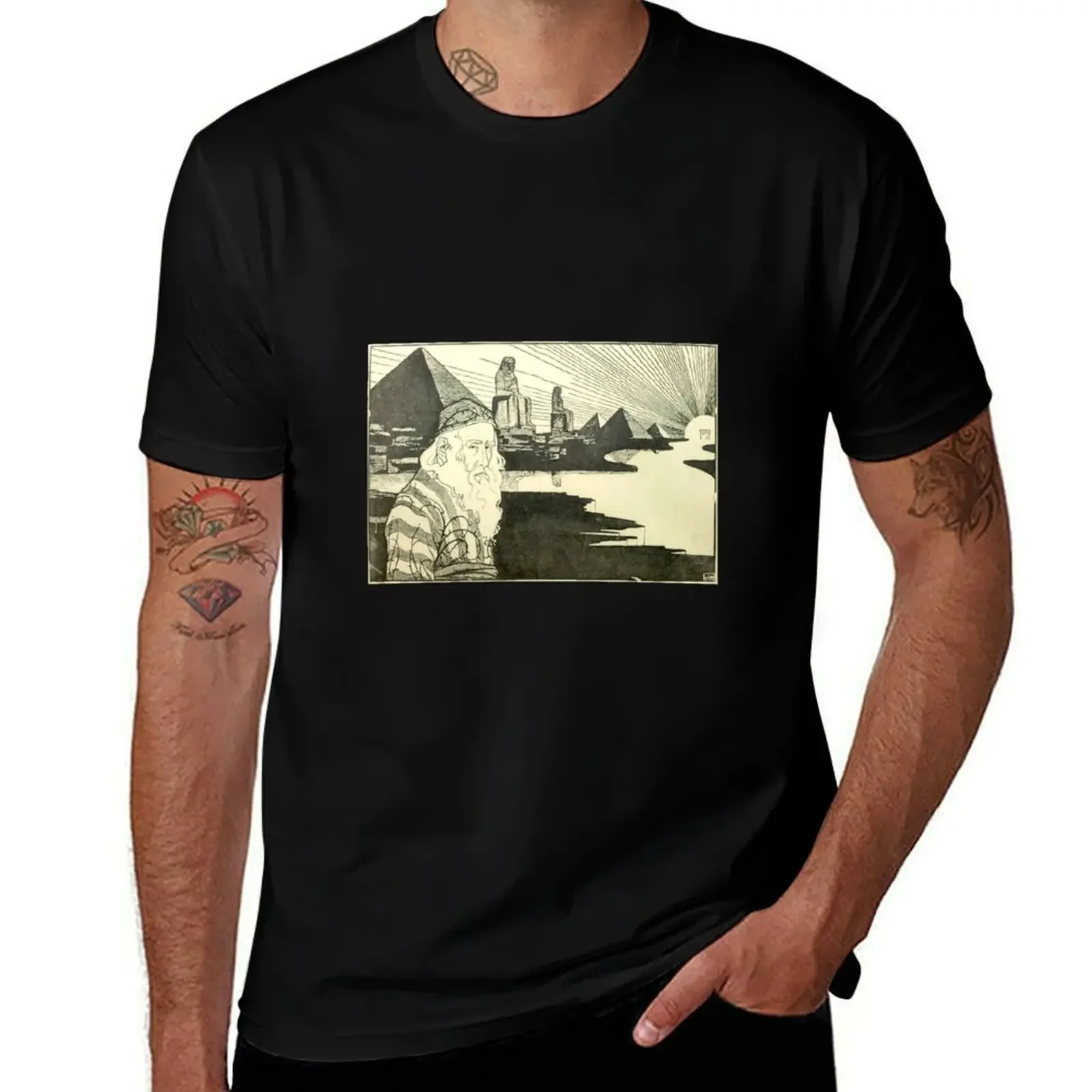 

HD. Pesach, by Ephraim Moses Lilien T-Shirt man t shirt quick-drying Funny t-shirt mens graphic t-shirts hip hop