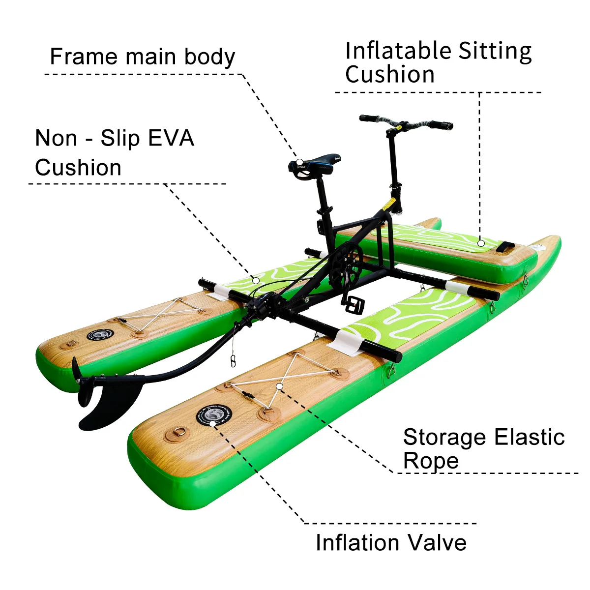 High Quality Inflatable Pontoon Water Tricycle Bicycle Pedal Boat Favorite Factory Discount Water Park Rides for Play