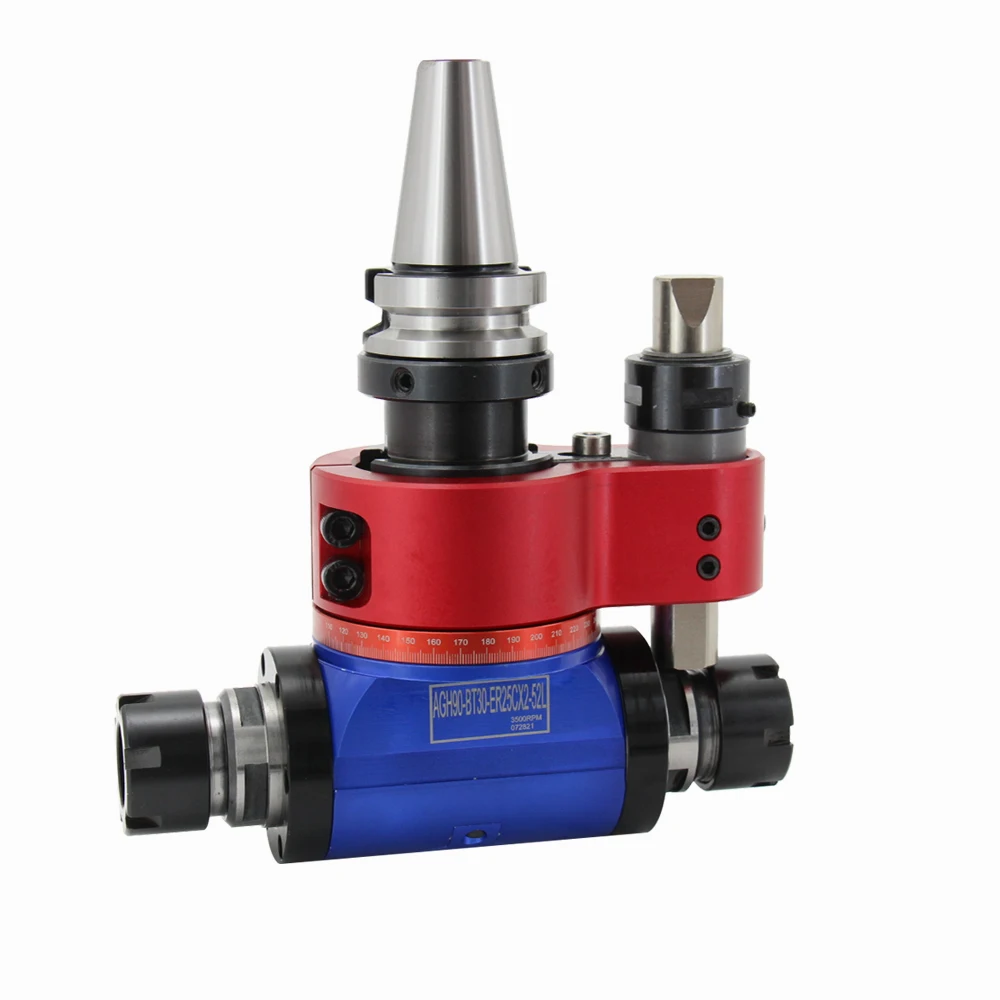 Cnc Angle Head Double-out 90 Degree Angle Heads BT30 BT40 BT50 CAT30 CAT40 CAT50 SK40 ER16 ER25 ER32 ER40 ER50 Angle Head