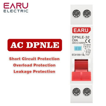 18MM 230V 50/60Hz RCBO 1P+N 6KA różnicowy automatyczny wyłącznik różnicowoprądowy zabezpieczenie przed przeciążeniem