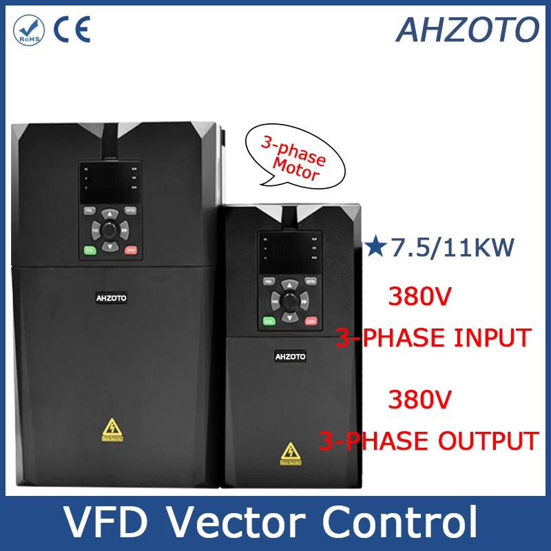 

510 VFD 7,5 кВт 11 кВт привод переменного тока высокопроизводительный векторный преобразователь частоты переменного тока 380 В трехфазный двигатель контроллер скорости инвертор