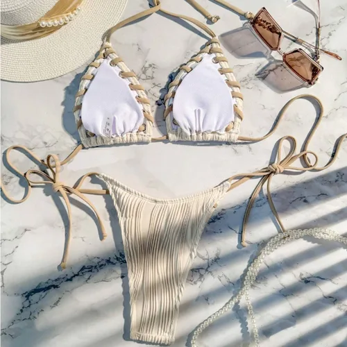Imagen 2 del producto Bikinis sexis 2026, traje de baño para mujer, traje de baño femenino para nadar, trajes de baño, conjunto de Bikini brasileño, ropa de playa, bañista para piscina