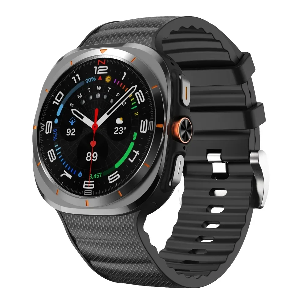 الرجال سيليكون حلقة حزام لسامسونج غالاكسي الترا ساعة 7 47 مللي متر في الهواء الطلق الرياضة الفرقة لسامسونج غالاكسي الترا 7 47 مللي متر لينة سوار