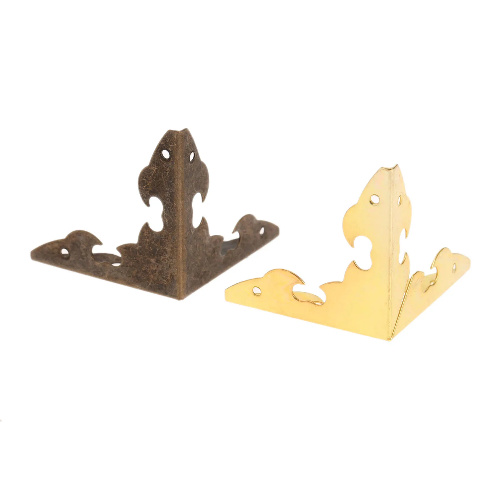 

12pcs Decorative Corner Protectors for Jewelry Boxes and Wooden Cases,antique Bronze/gold Woodworking Furniture Fitting W/Screws