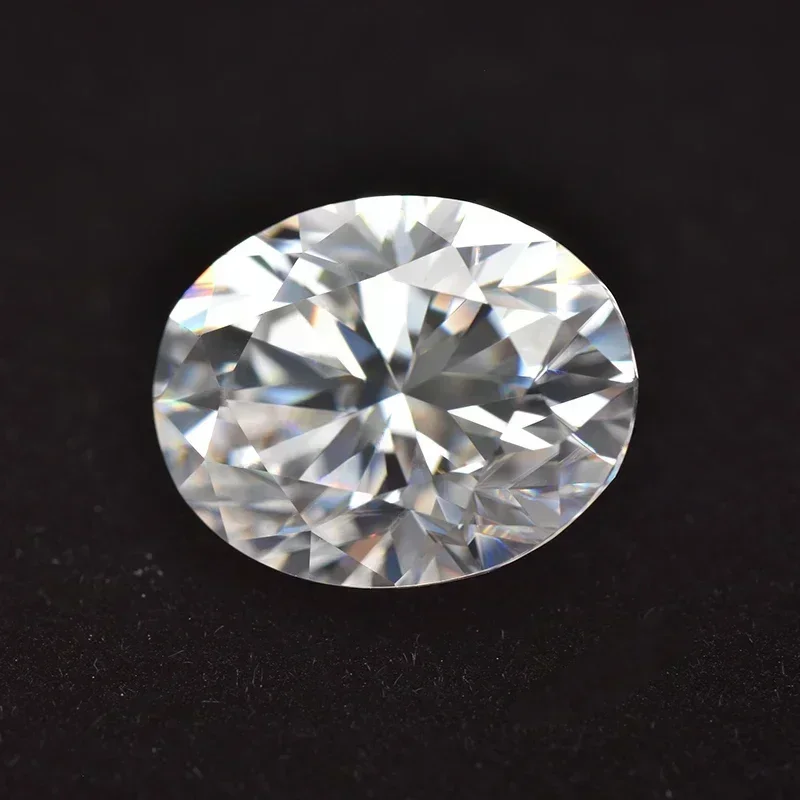 Pedra moissanite cor d corte oval vvs1 com certificado gra para contas de amuletos de pedras preciosas materiais avançados de fabricação de joias