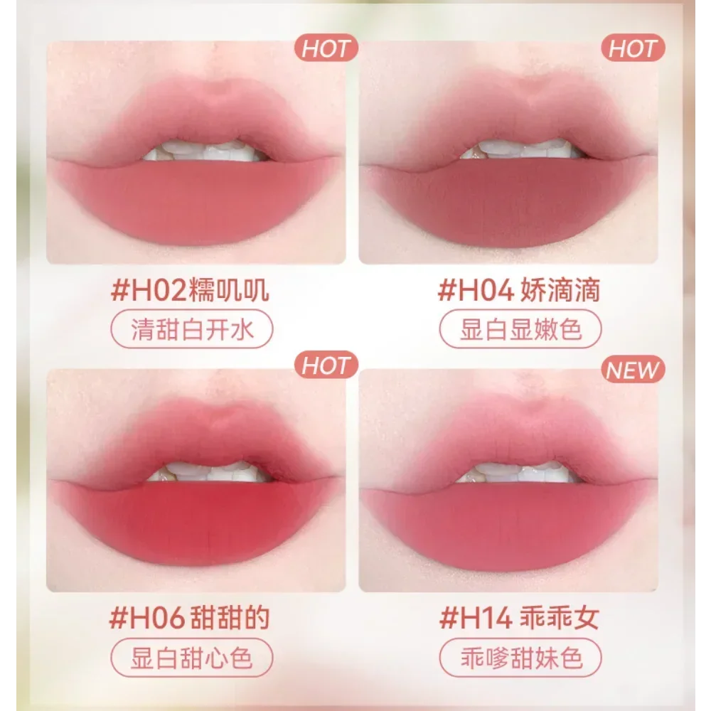 HOLD LIVE Bunny's Garden Lip Glaze Velvet Matte ลิปสติก Lip Clay Matte ยาวนานสีชมพู Lip Mud กันน้ําแต่งหน้าเครื่องสําอาง