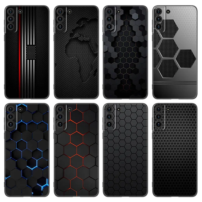 Car Carbon Fibre Line Phone Case For Samsung Galaxy S21 S20 FE S22 Ultra S10 Lite S9 S8 Plus S7 Edge S10E Soft TPU Black Cover