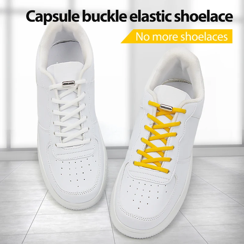 2024 Colorful Capsule Buckle Semicircle No Tie Shoelaces for Men and Women Quick Lazy Laces One Second Wearing and Taking Off