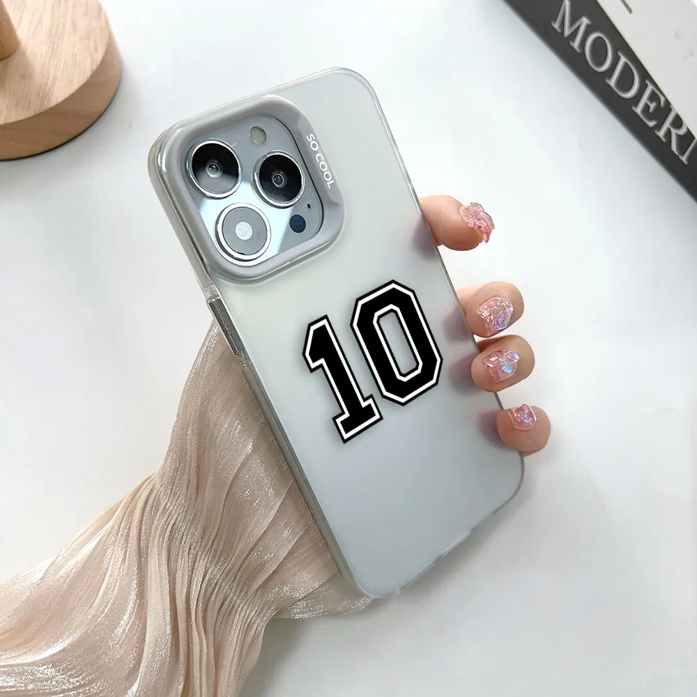 Números de futebol 10 7 9 capa de telefone para infinix note 30 40 smart spark 6 7 8 9 10 camon 20 30c itel s23 p36 a48 chapeamento capa dura