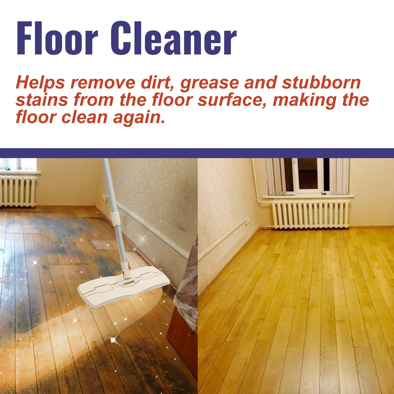 Floor Cleaning Agent Tile Dirt Brighten Cleaning Floor Strong Stain Removal Wooden Floor Scratch Polishing Tile Cleaner Liquid