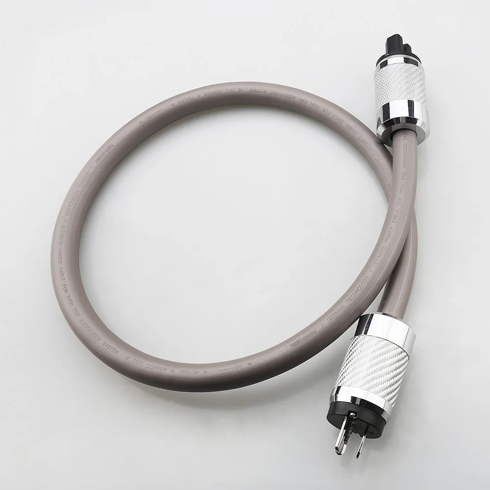

Premium Carbon Fiber IEC Power Plug Hi-Fi Upgrade Line, OCC Copper YARBO SP-1100PW Multi-Standard Audio Power Cable
