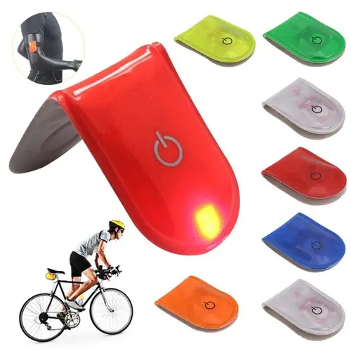 Imagen 2 del producto Luz LED de seguridad para deportes al aire libre, lámpara reflectante con Clip de señal de advertencia para ciclismo de montaña y montaña