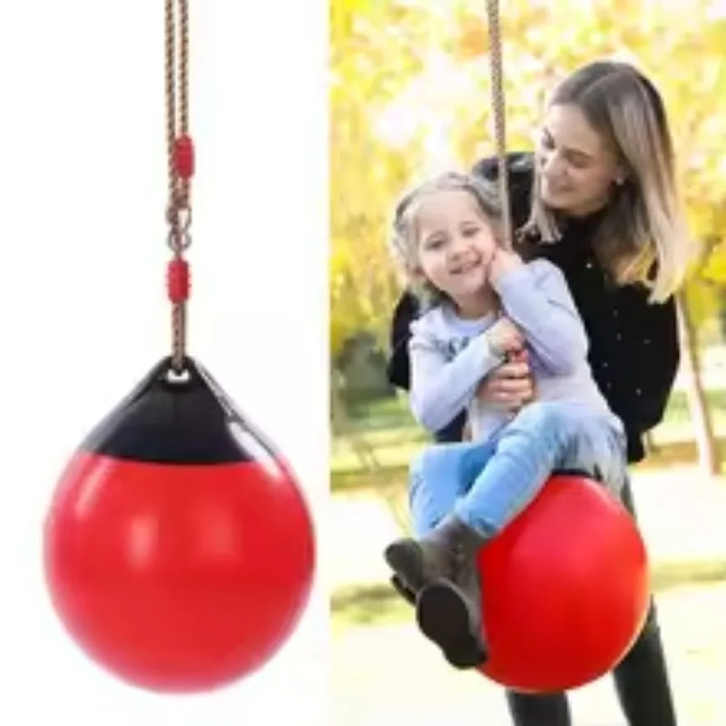 Inflatable Hanging Ball Swing Seat 29cm With Suspension Rope For Backyard Courtyard Outdoor Leisure Scene Arrangement Session