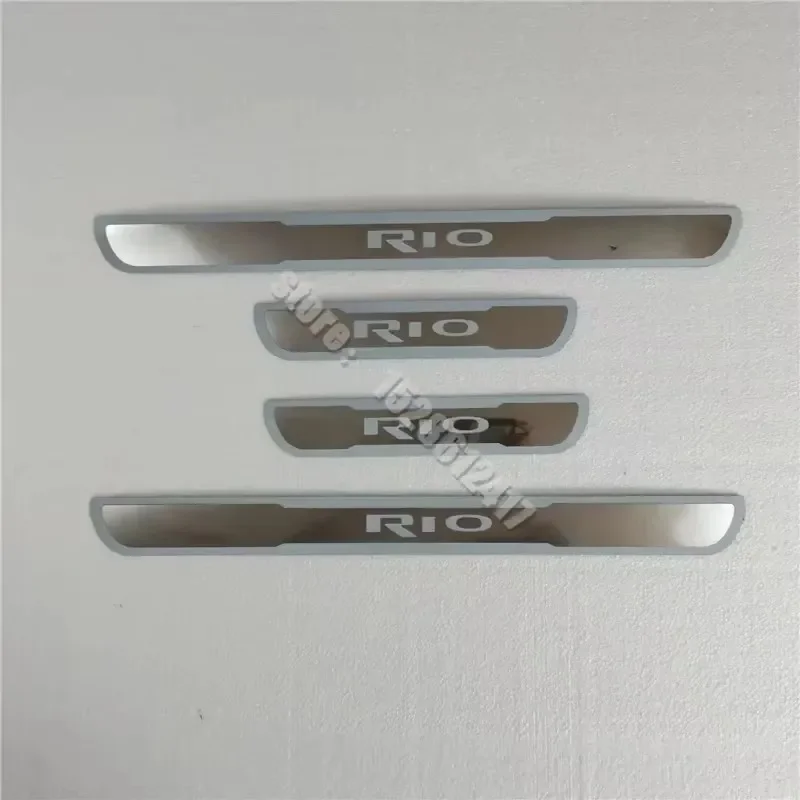 For KIA RIO 2015 2016 2017~2022 2023 car Accessories Door sill scuff plates thresholds protector Stickers Welcome Pedal view 3