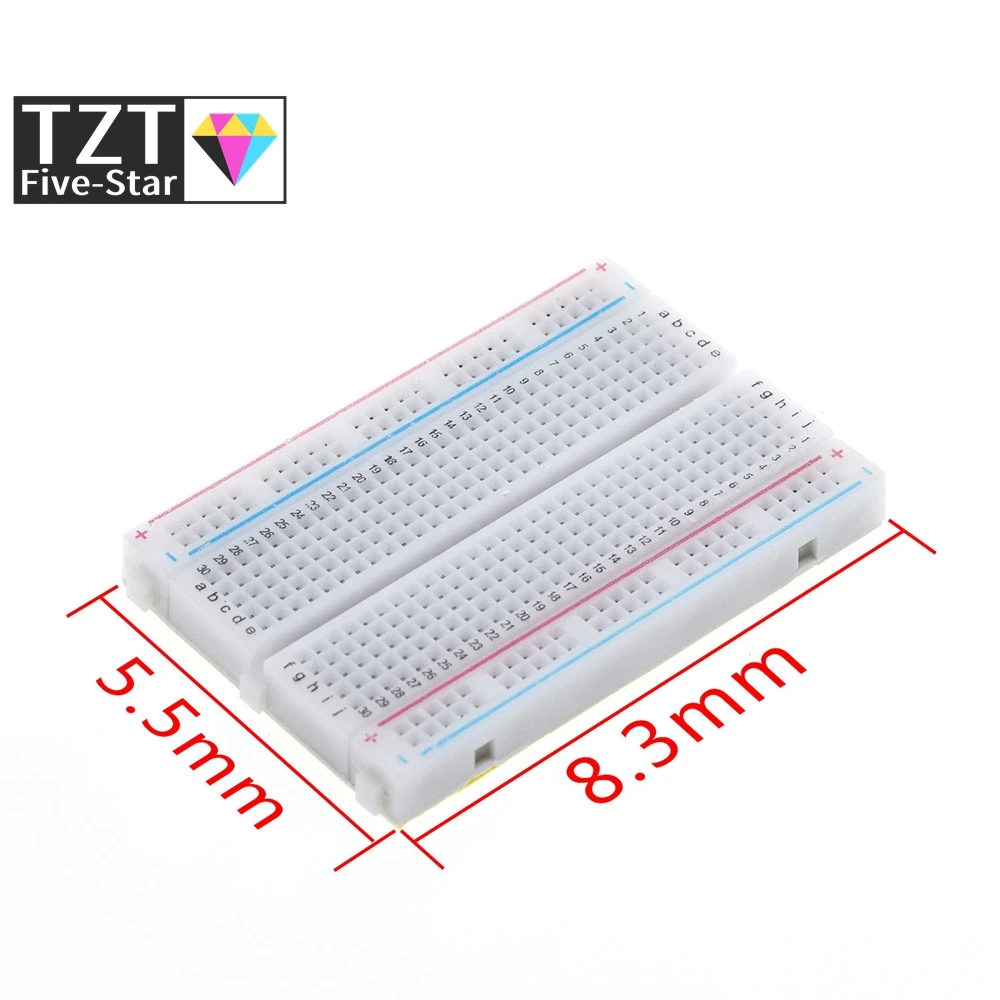 400 Tie Points Solderless 8.5CM x 5.5CM PCB Breadboard Mini Universal Test Protoboard DIY Bread Board Bus Test Circuit Board