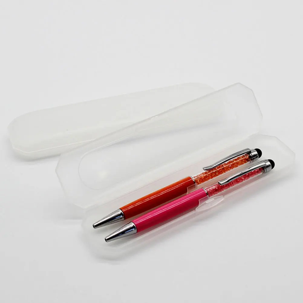 

10pcs Boxes Transparent Plastic Transparent Cases Pencil Pencil Case Cases Stationery Storage Clear School Office