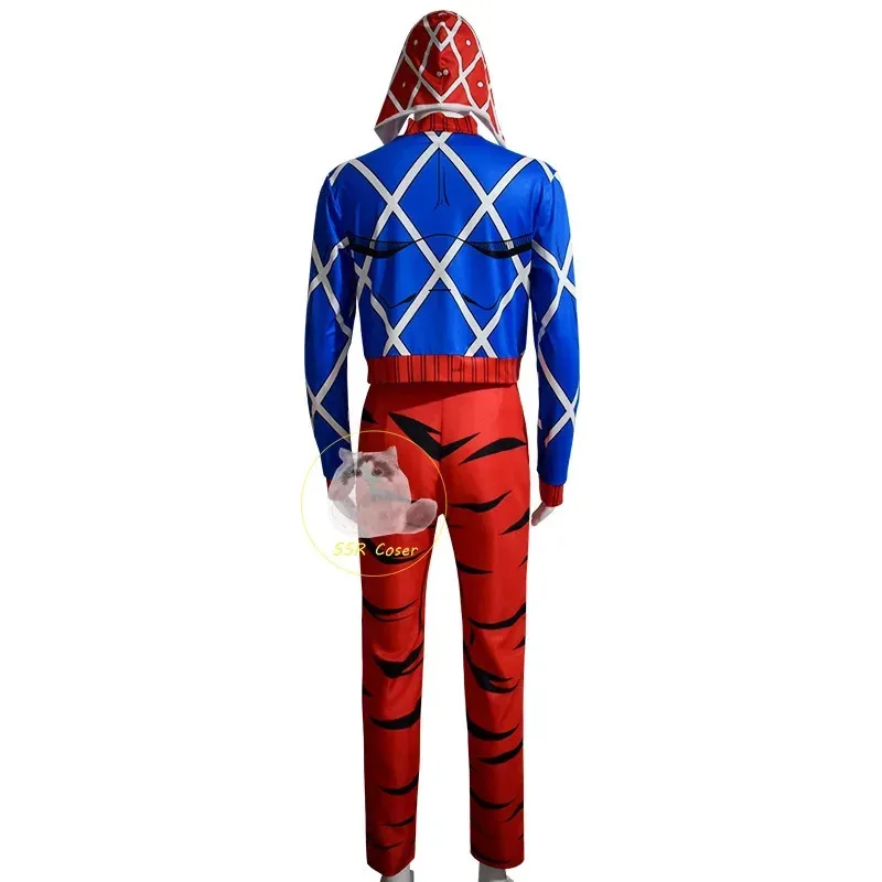 Anime Guido Mista JOJO Bizarre Adventure Golden Wind Cosplay uniforme disfraz de fiesta de Halloween para hombres Womena;2'k,8;c'