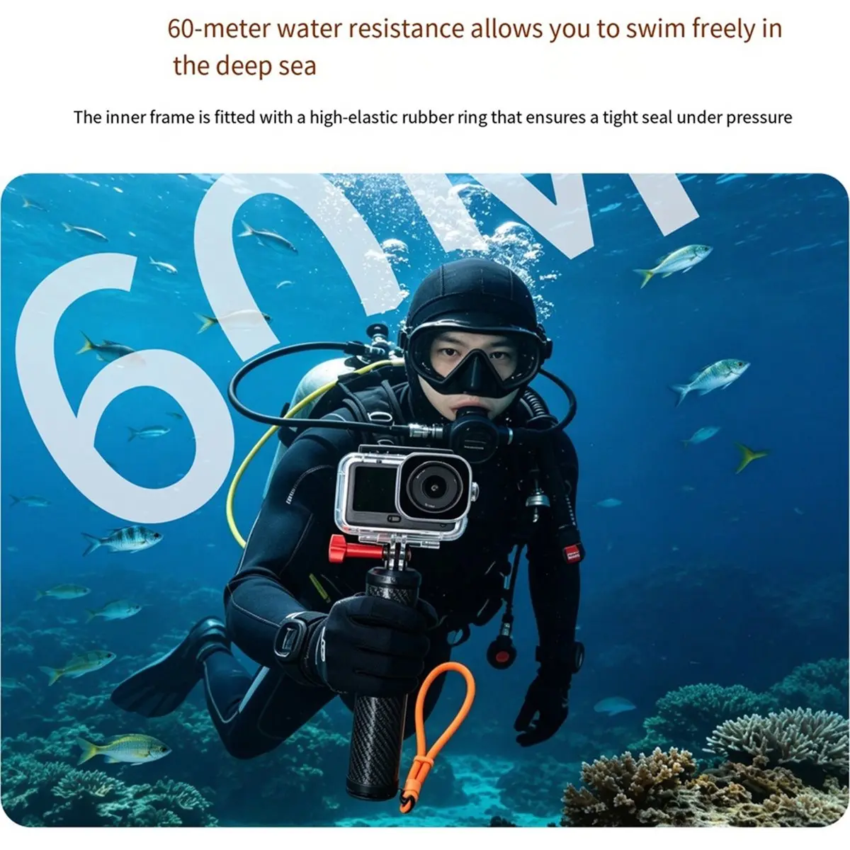 newA10R For Action6 Camera Diving Hull +Water Floating Hand Grip Float Handle Mount Handheld Buoyancy Bars Accessories