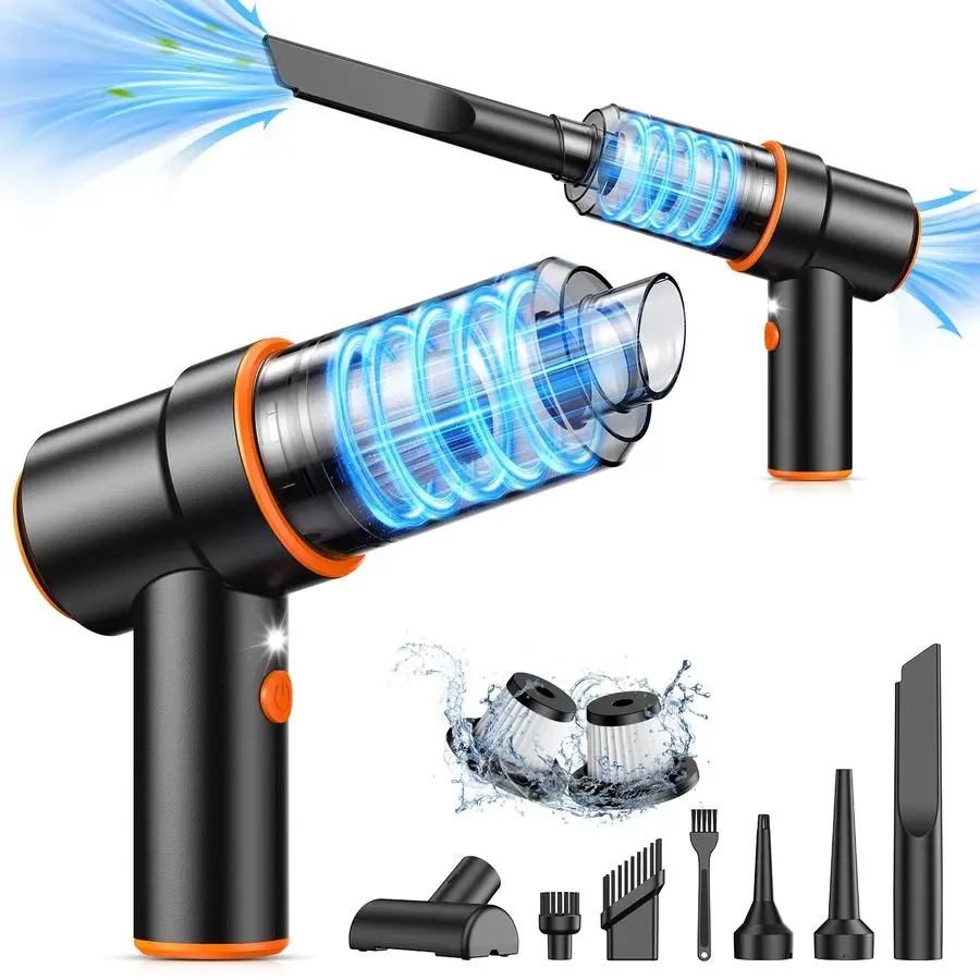 

Handheld Car Vacuum Cleaner, 11000PA Vacuum Cleaner amp Air Duster, 120W High Power Vacuum Portable Cordless, Hand Held Vacuum R