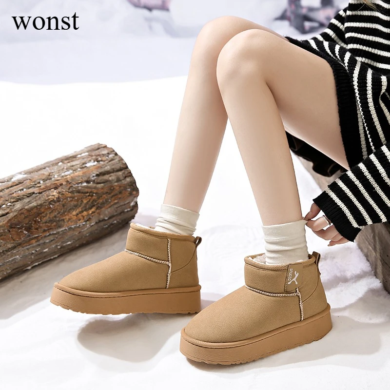 

‌2025 New Winter Warm Cotton Shoes -Thick Fleece Slip-On Snow Boots,Non-Slip Snowland Casual Footwear,All-Match Style shoe maker