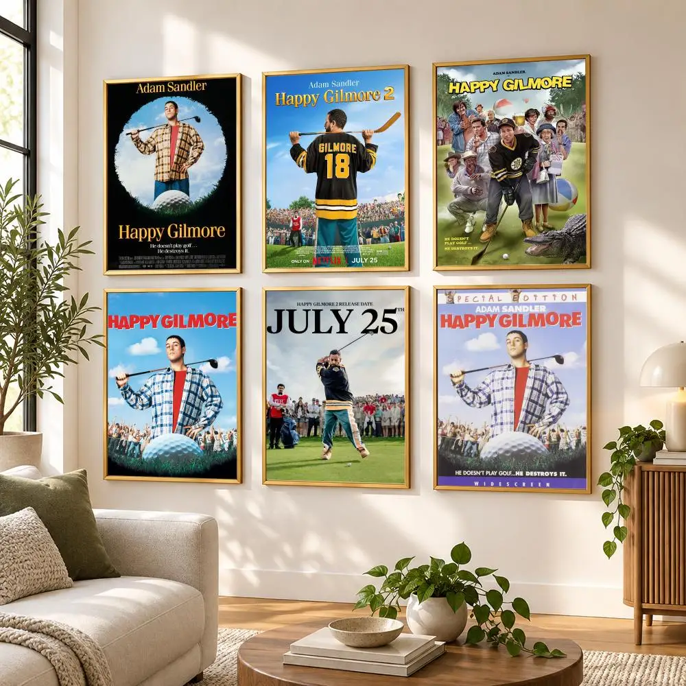 Hot movie Happy Gilmore 2 Poster HD art sticky wall waterproof home living room bedroom bar aesthetic decoration
