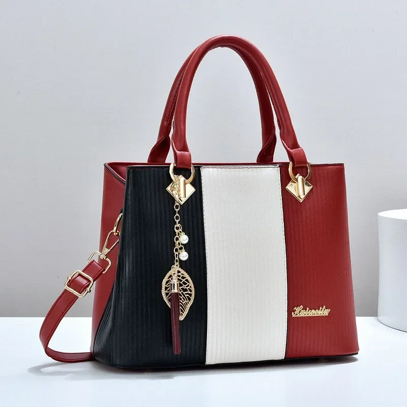 

Fashionable Minimalist Women'S Shoulder Bag Large Capacity Color Blocked Crossbody Bag Classic Retro Handbag Shopping Bag women