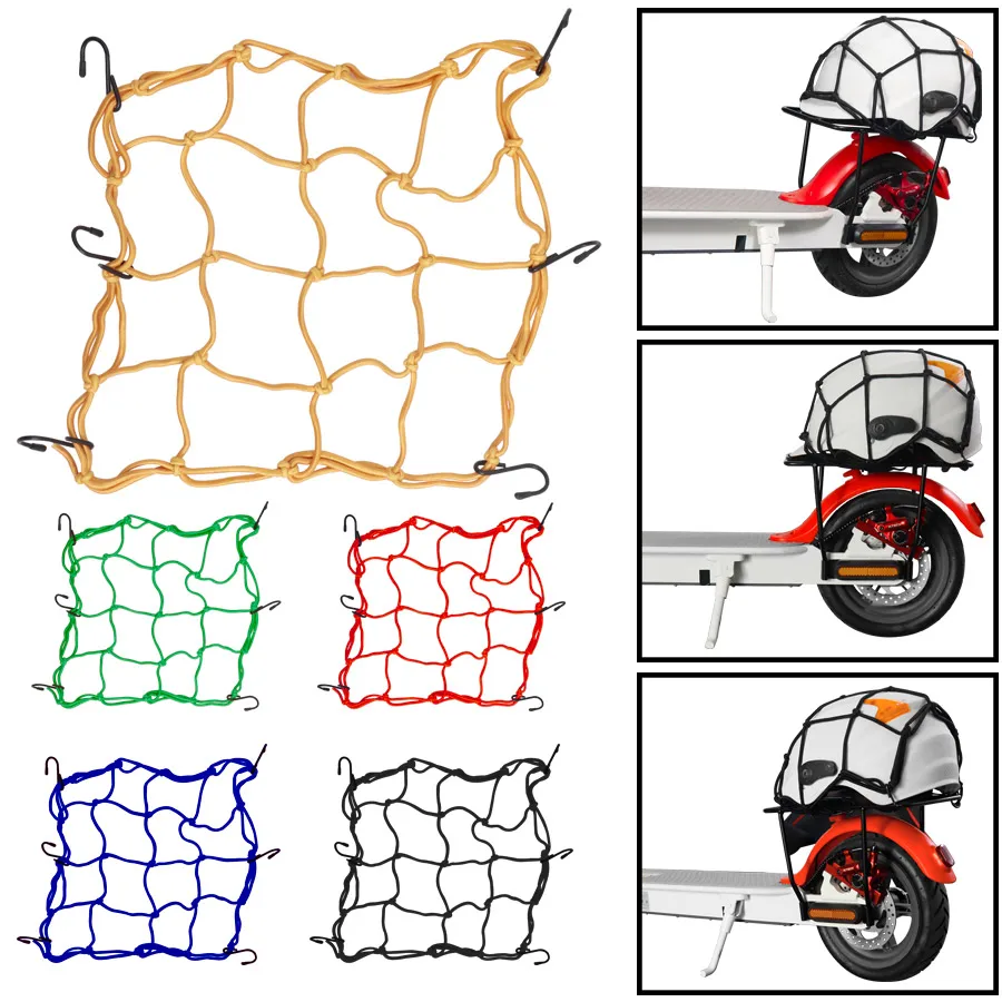 Electric Scooter Rear Shelf Iron Cargo Rack Rear Shelf /Helmet Net Cargo Net Bungee Net for Xiaomi M365 1s Pro Scooter Accessory