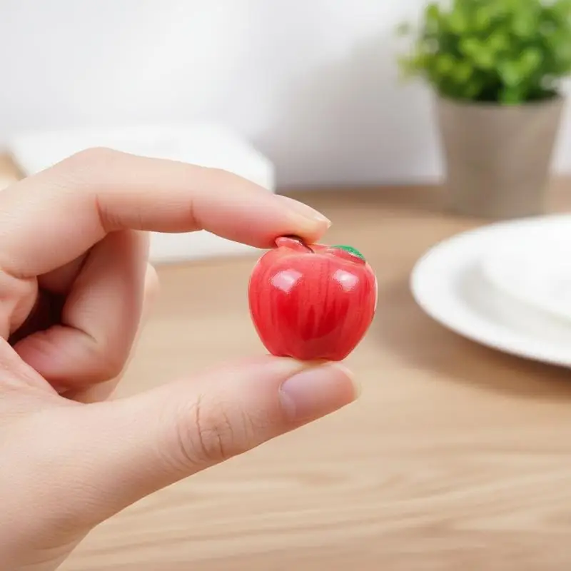Miniature Snake Fruit Model 3D Pear 10Pcs Realistic Simulation Fruit for DIY Dollhouse Decor SetHot Sale