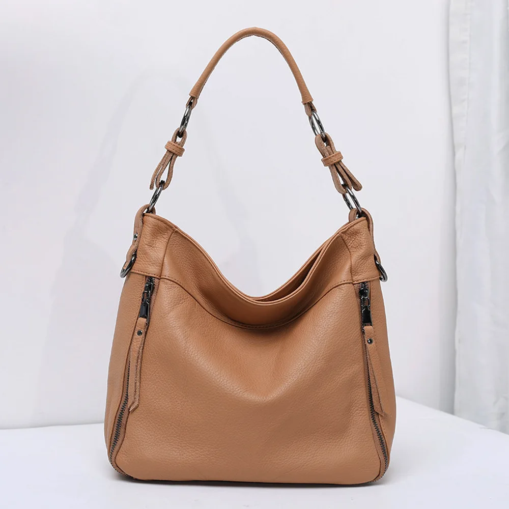 

100% Head Layer Cowhide Large Capacity Leather Tote Shoulder Bag Cross-border Crossbody Bag Leisure Travel Handbag Women's Bag