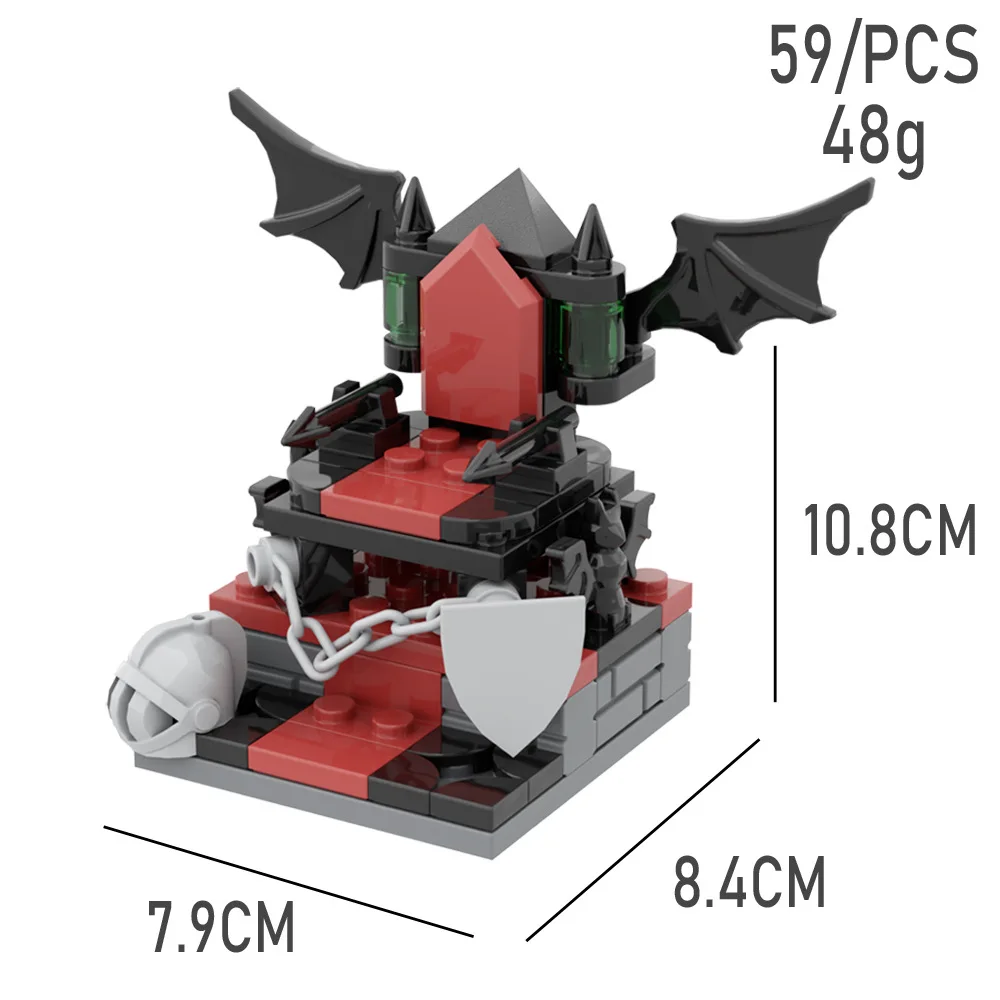 Compatible con LEGO Medieval el trono del líder bloques de construcción MOC Monster World diferentes ficas ladrillos Juguetes