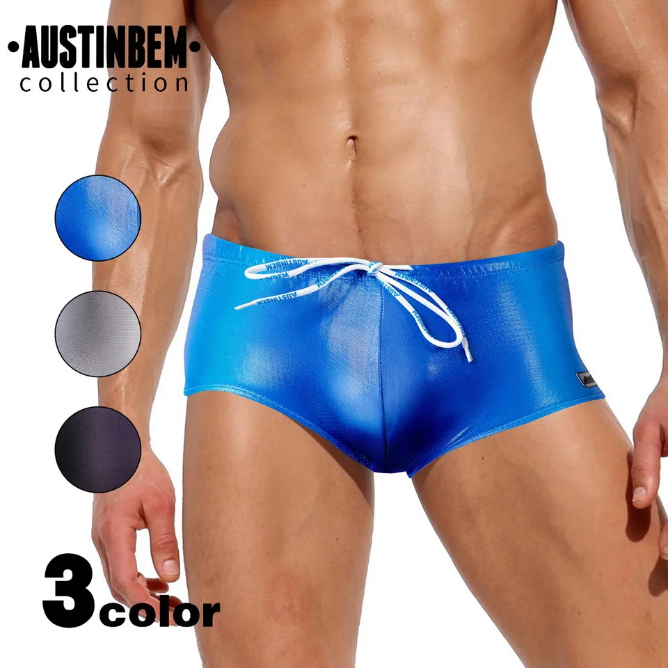 

AustinBem Flash Men's Swimming Beachwear Flat Corner Summer Men Swimming Trunks
