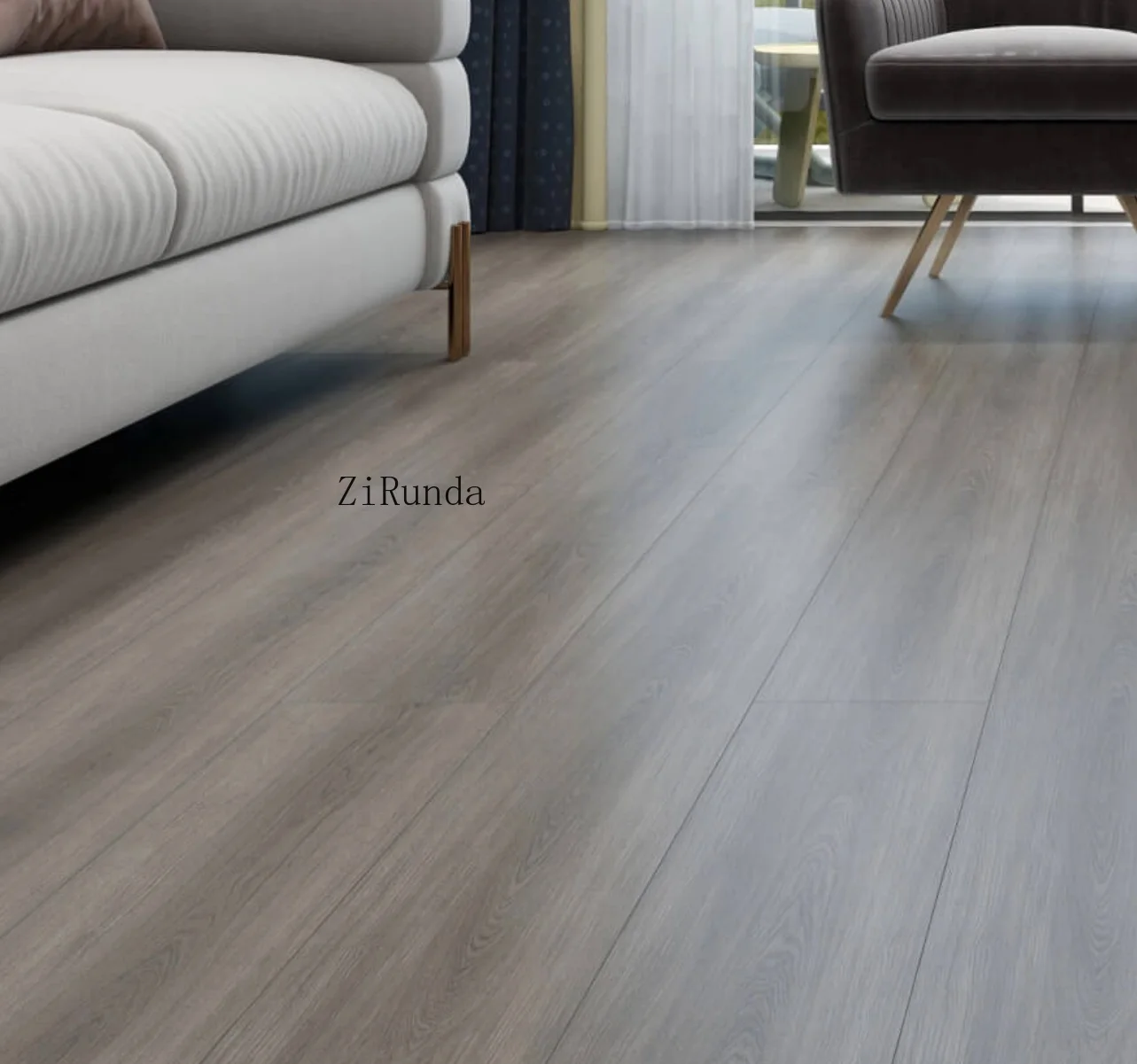 Customized version 10mm smooth MDF kitchen laminate flooring, fire and non-slip flooring