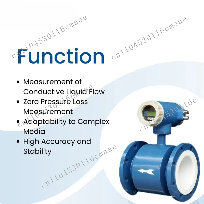 Split Type LCD Display Electromagnetic Flow Meter for Water Electromagnetic Sewage 4-20ma Flow Meter