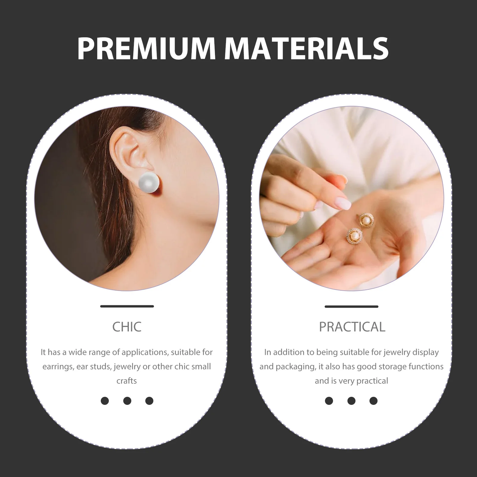 

100Pcs White Earring Cards Paper Jewelry Display Holder Ear Studs Organizer Storage Cards Jewelry Cardboard Ear Studs Holder