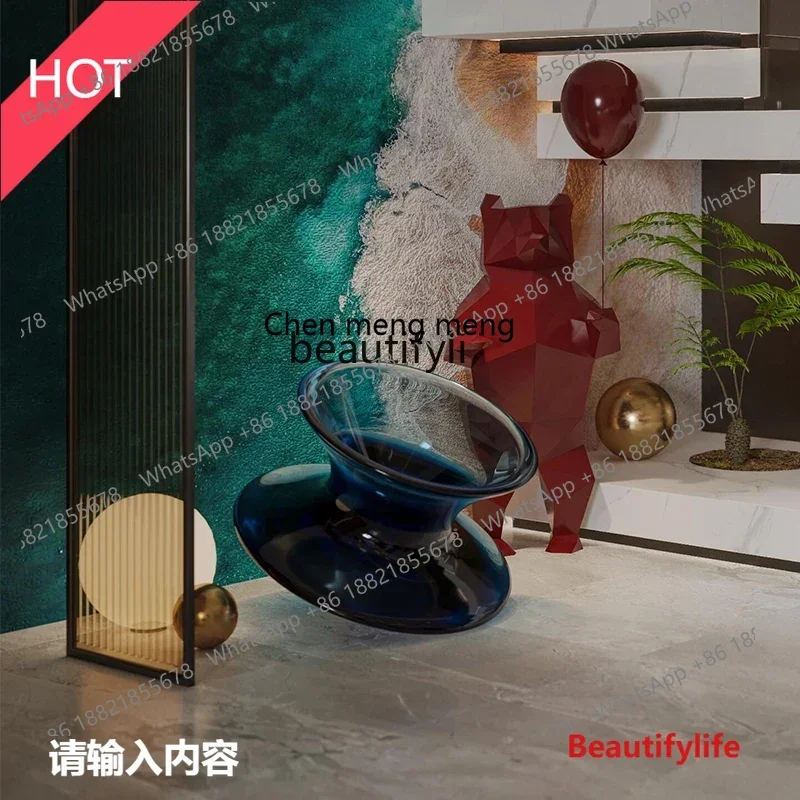 

2936 Nordic, resin rotating chair villa model room, lazy chair