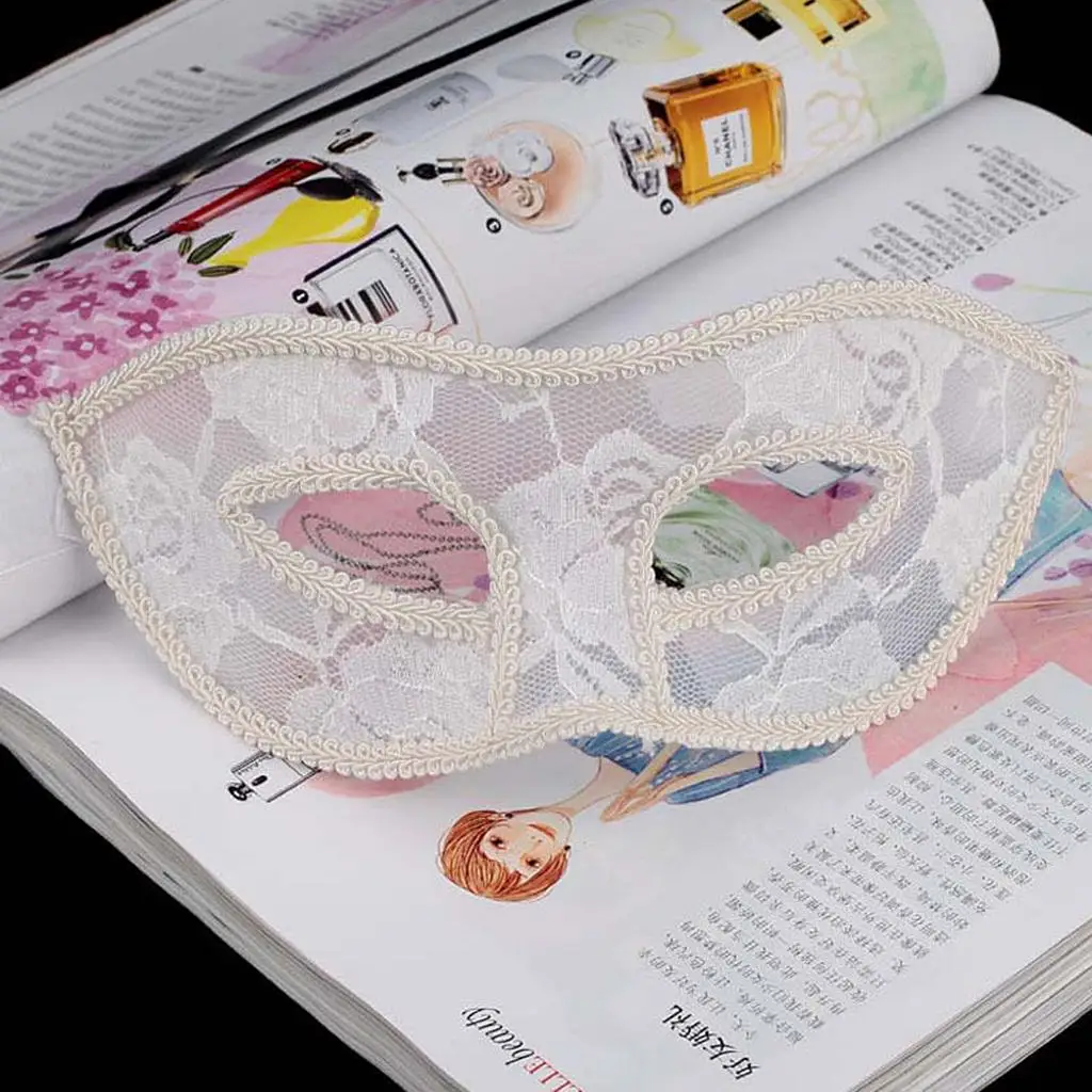 Masquerade Face Mask Women Lace Eyemask Sexy Translucent Party Mask for Carnival Ball Costume Decorations